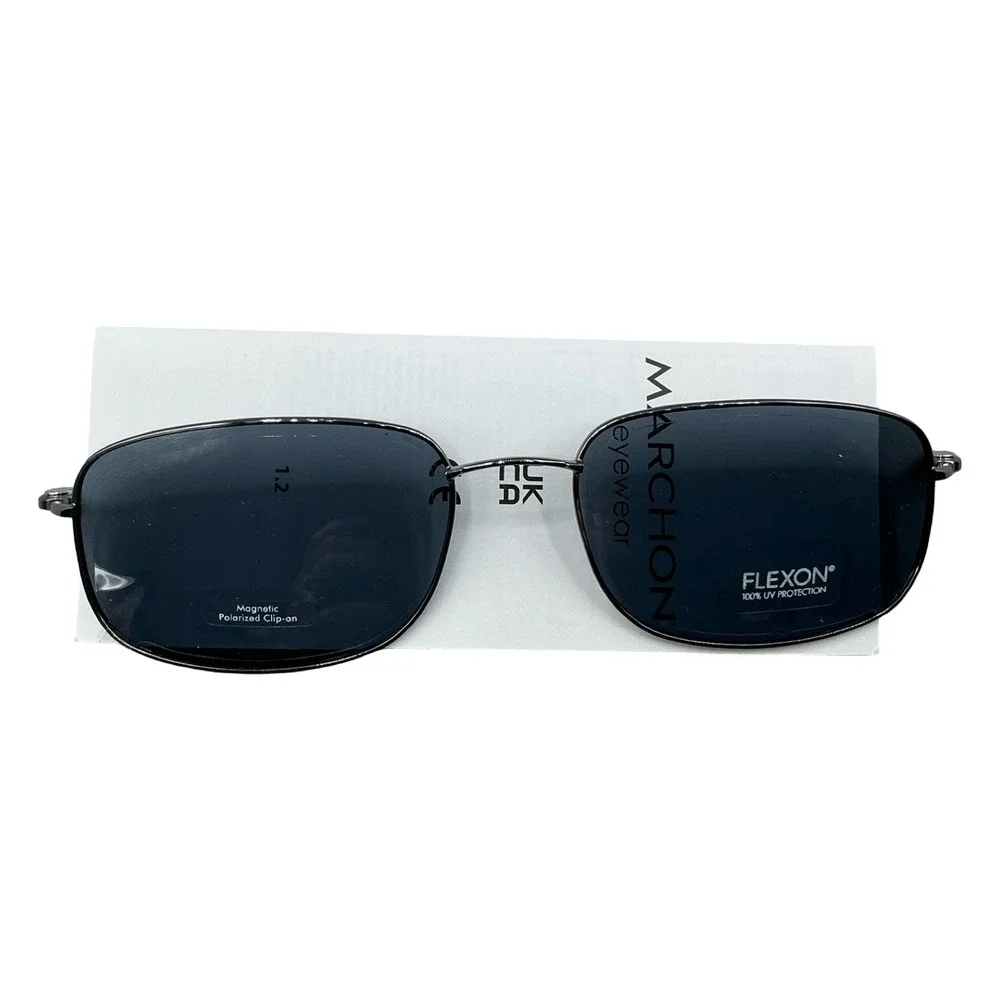 Flexon Marchon FLX806MGC Magnetic Polarized Sunglasses Clip-On Grey 52mm